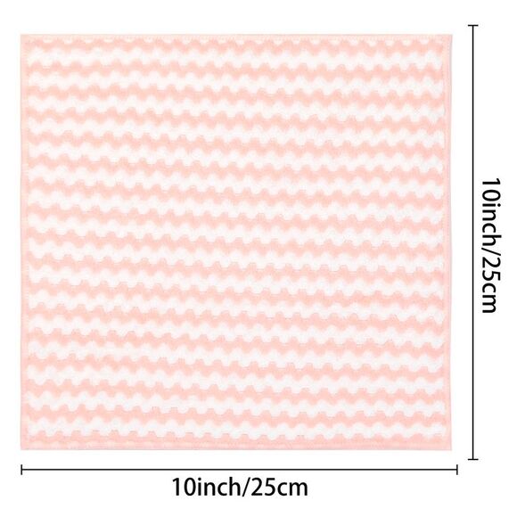 12 Pack Absorbent Reusable and Washable Clean Cloth 10" x 10" Pink - Picture 3 of 6
